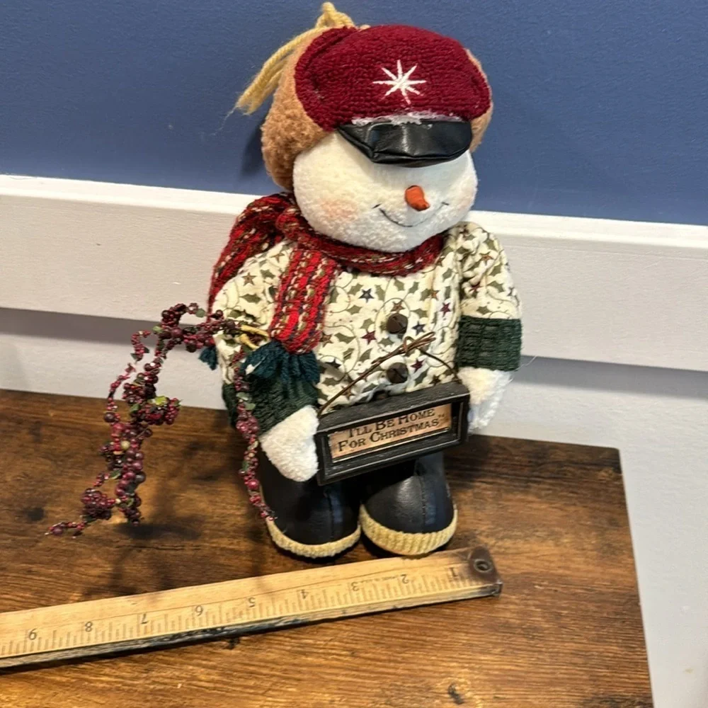 Snowman decor “I’ll be home for Christmas”